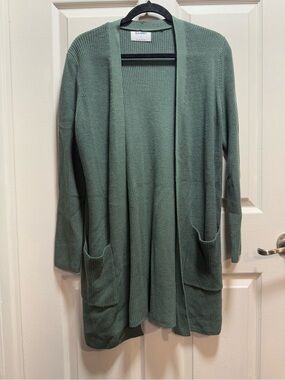 Old Navy Sage Green Open-Front Ribbed knit Cardigan size M NWT